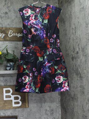 Avec Les Filles Red Avec Les Filles Mock Neck Fit Flare Mini Dress 6